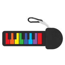 -Regenbogenklavier, Echter Funktionsfähiger und Spielbarer Klavier-Schlüsselanhänger, Farbiges Klavierpad in Minigröße, Winzige Elektronische