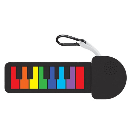 Rainbow Piano,Real Working & Playable Piano Keychain,  Size Color Piano Pad,Tiny Silicone Electronic Keyboard