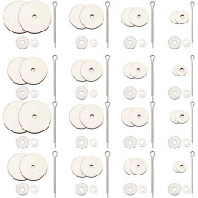 180 St. 8 Storlekar TräDockor och Fiberskivor 8-24 mm Roterbara Dockkorgar Saxsprint för Dockor GöR-det-SjäLv-Pyssel