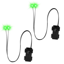 Halloween Led Glowing Eyes with Timer,2 Pcs Light SkeletonEyes,Horror Diy Eyes for Masks,Pumpkins,Tombstones,Props B