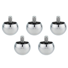 5X Tippe Top Metal Flip Al Top Trottola Nel Acciaio Inossidabile Incredibile Regalo Giocattolo, Argento