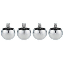 4X Tippe Top Metall Oben Umdrehen Edelstahl Kreisel Erstaunliches Spielzeug Geschenk, Silber