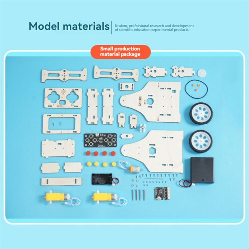 DIY Wooden Remote Fighting Vehicles Model Educational Kit Experiment Physics Science Learning Kit for School Supply 1