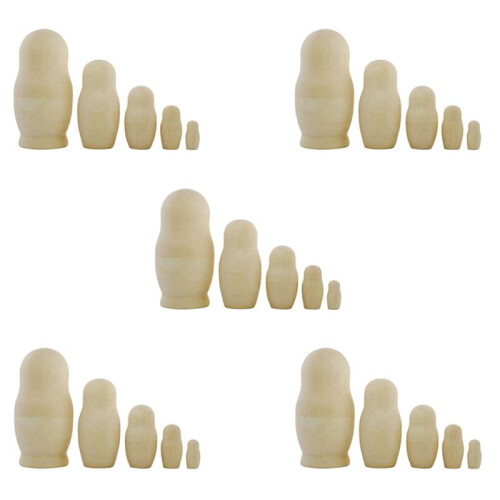 25X Unpainted Russian Nesting Dolls DIY Blank Nesting Dolls Unfinished Nesting Doll Kit Matryoshka Nesting Dolls 1