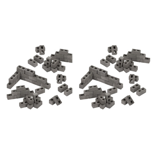 180 Packs Cinder Blocks 1/12 Scale  Bricks Concrete Miniature Bricks Tiny Landscaping Dollhouse Accessories