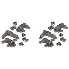 120 Pacotes de Blocos de Concreto 1/12 Escala  Tijolos Tijolos Miniatura de Concreto Pequenos Acessórios para Casa de Bonecas de Paisagismo