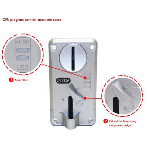5X Gettoniera Coin Pusher JY133A CPU Arcade Coin Selector per Distributore Automatico Arcade Game Ticket Exchange 2