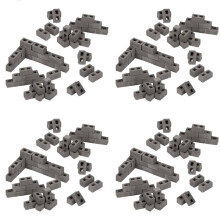 240-Pack Cinder Blocks 1/12 Skala Minitegelstenar Betong Miniatyrtegelstenar Tiny Landskapsarkitektur Dockhustillbehör