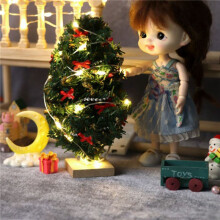 2X 1/12 Dollhouse Miniature LED String Lights Dollhouse Christmas Tree Decor for Festival Xmas Accessories Decoration