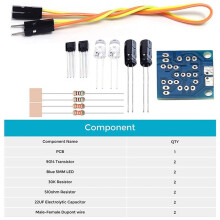 20-Piece Set 5mm LED Flash DIY Kit Electronic Kit PCB Circuit Welding Skills Learning Training Kit