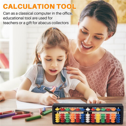 Portable Plastic Abacus Arithmetic Abacus calculation tool 1