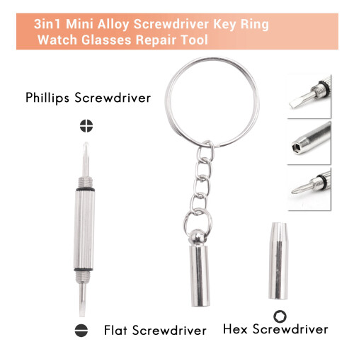 3in1  Alloy Screwdriver Key  Watch Glasses Repair Tool 1