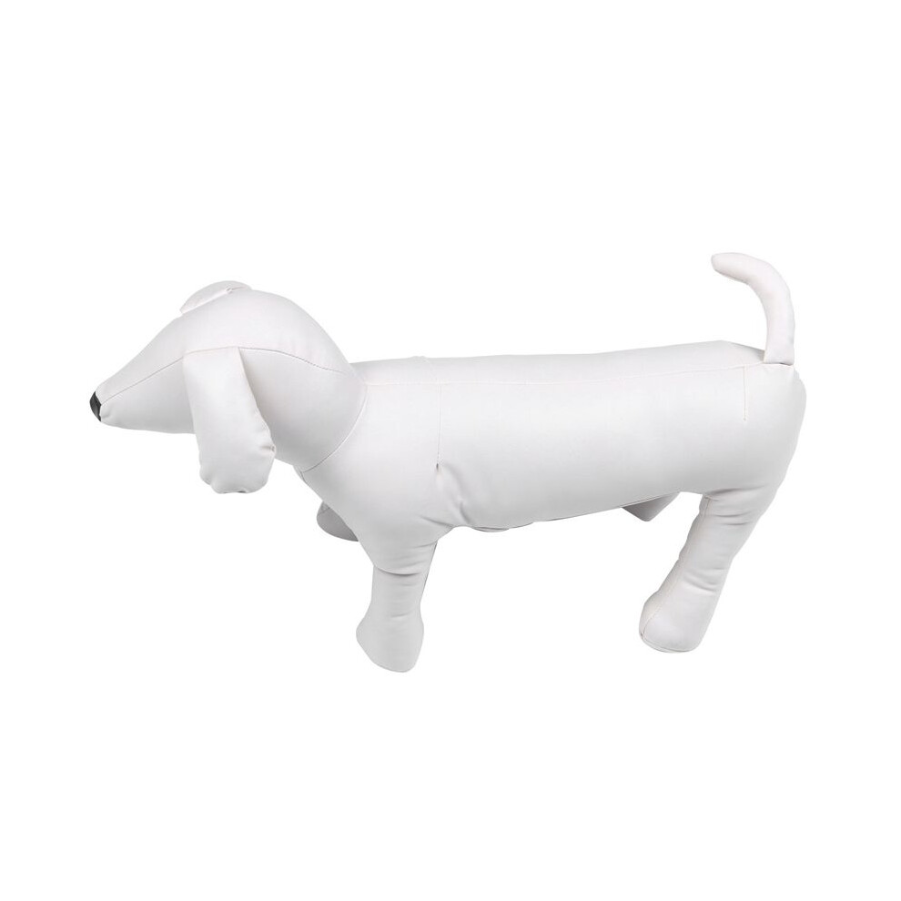 Leather Dog Mannequins Standing Position Dog Models Toys Pet Animal Shop Display Mannequin L White 6034021365392