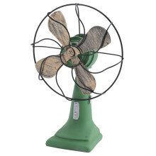 Retro Nostálgico Fan Home Vintage Fan Figuras De Estilo De Europa En Europa Decoración Para El Hogar Verde