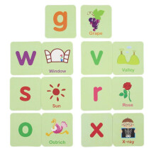 Anti-Tear Flash Cards Learning Alphabet Puzzle Cards, Matching Puzzle Cognitive Early Educational Learning Toys Mental Storage Box Alphabet