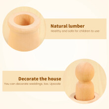 Piolo di legno Persone nidificazione Set in legno di PEG bambole bambini DIY Montessori giocattolo 10 pz