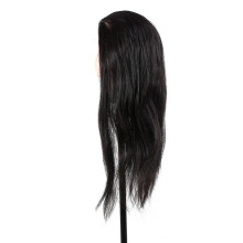 40Cm Mannequin Hoofd Lang Zwart Haar Pruiken Styling Training Praktijk Kappers Poppen Oefenpop Pruik Dummy Hoofd Cosmetologie Model