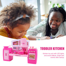 Cooking Toys Set Music Pretend Accessories Kitchen Toys Set Kitchen Game Cooking Utensils Set for Kids -