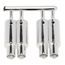 Dual-Outlet Exhaust Pipe Tailpipe for 1/10 RC Car Off Road Buggy   HSP HPI  Decoration Parts