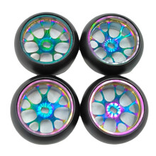 4 Pièces RC Voiture Drift Pneus Pneus Jante de Roue en Métal pour 284131 K969 K989 P939 -Z 1/28 RC Voiture Mises à Niveau Pièces