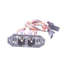 RC Dual Heavy Duty-Schakelaar voor Gasvliegtuigen, Wordt Geleverd met een Batterijlaadstopcontact, Gemaakt van CNC-Aluminium in Geanodiseerde Zwarte