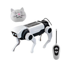 Robot RC Perro Mecánico Juguete de Control Remoto para Niños Enseñanza de Ciencias Juego de Ensamblaje Eléctrico DIY para Regalo de Niños