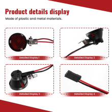 LED-Verlichting, Felle Koplampen, Schijnwerper voor 1/10 RC Crawler-Auto TRX4 TRX6 voor Axial SCX10 90046 Rond 2LED Rood Licht