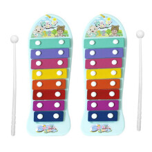 Children'S Octet Hand Percussion Instrument with Wheels and Towable Music Piano Percussion Instrument