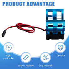 RC Car 540 550 3650 3660 3665 Brushless Electric Motor Cover HeatSink Cooling Fan for 124017 124016 Parts