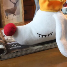 Cute Crown Dog Pillow Plush Toy Doll Lying Dog Puppet Girl Bed, Sleep the Bed, Soothing Puppet Doll
