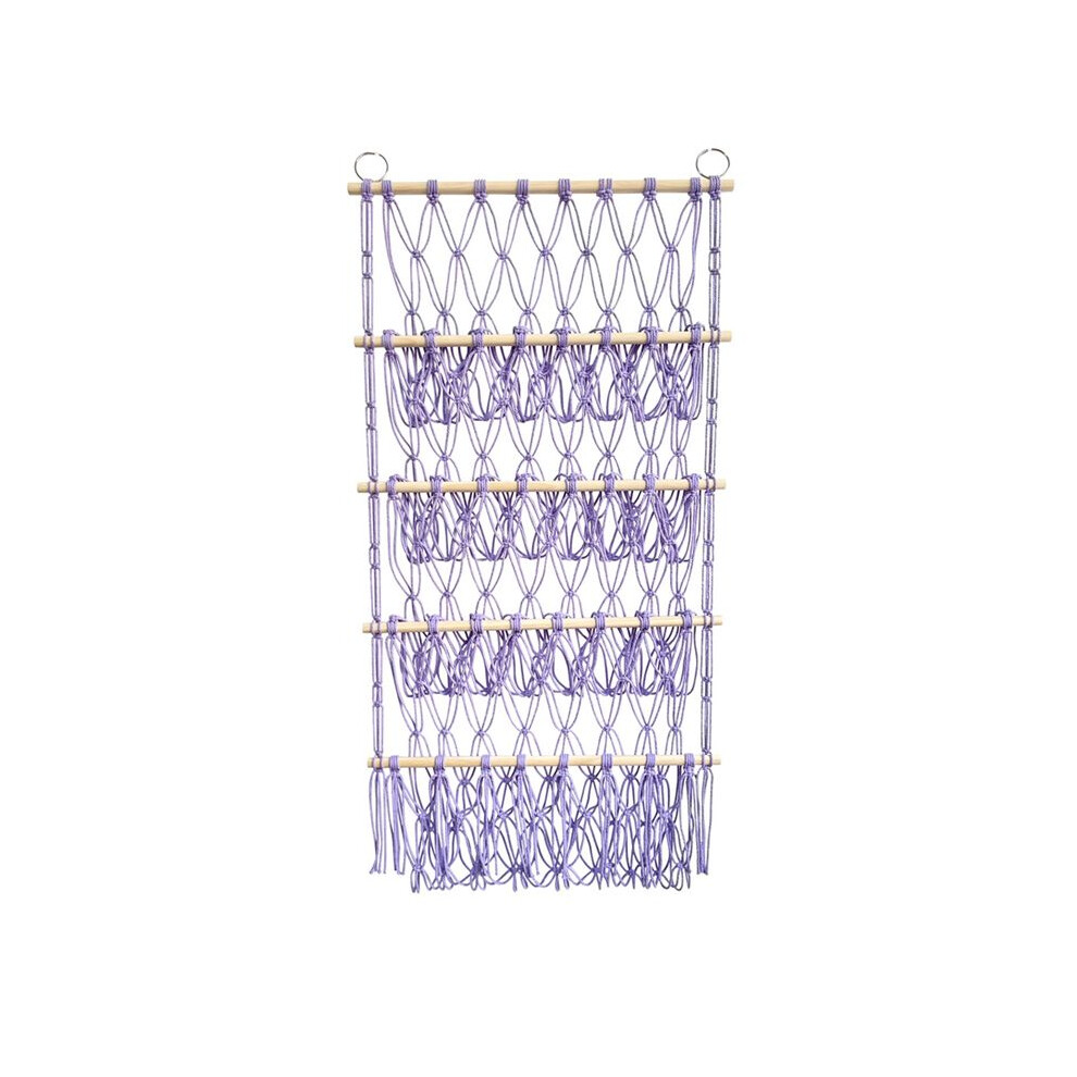 Wall Hanging Organizer Stuffed Animal Toy Net Hammock Nursery Plush Toy Storage Boho Macrame, 4711355857008