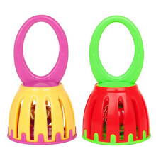 Orff Cage en Plastique Cloche Cloche à Main pour Enfants Éducation Précoce Cloche de Poignet Cloche à Main