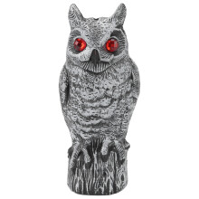 Solar Powered Owl Glowing Eyes Lifelike Appearance Waterproof Sun Resistant Bird Repeller for Home Garden Patio Fence