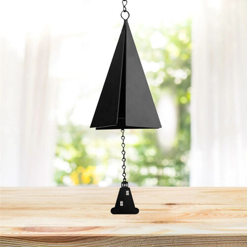 Carillon à Vent Boussole Triangle de Fer Carillon à Vent Pendentif Décoration 2