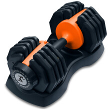 Strongology Urban25 Home Fitness Black and Orange Adjustable Smart Dumbbells from 2.5kg upto 25kg Training Weights