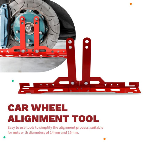 Car Wheel Alignment Tool Plates Adjustable Automotive Wheel Leveling Aligner Wheel Alignment Tool Red