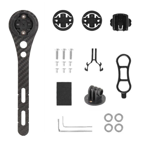 Carbon Fiber Bicycle Handlebar Computer Holder Bicycle Speedometer Holder Handlebar Extender for  Bryton Wahoo