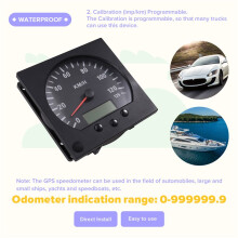 Universal 140mm Diameter Truck Speedometer Odometer 0-125km/H with Backlight 9-36V