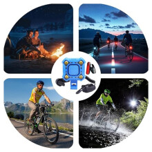 Bike Horn with Wide Range Floodlight,USB Rechargeable Bicycle Horn with Light,for Mountain Bikes,Scooters