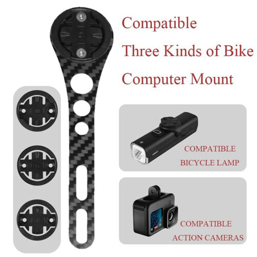 Carbon Fiber Bicycle Handlebar Computer Holder Bicycle Speedometer Holder Handlebar Extender for  Bryton Wahoo 2