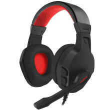 U3 Wired Gaming Headset with Microphone, 50mm Drivers, Black Red
