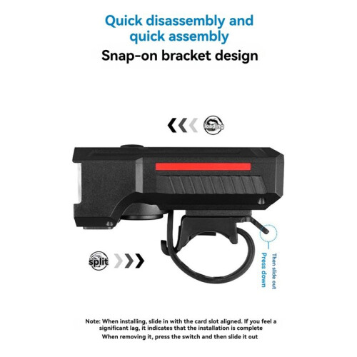Solar Charging Bicycle Front Light LED Headlight Road Bike Flashlight Cycling Accessories 1