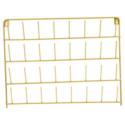 Thread Organizer 32 Spool Wall Mounted Iron Rack for Sewing and Embroidery Storage