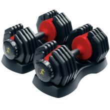 Strongology Urban25 Pair Home Fitness Black Red Adjustable Smart Dumbbells from 2.5kg upto 25kg Training Weights