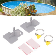 Above Ground Pool Hose Holder with Adjustable Cable Ties, AntiSagging Pipe Support Bracket
