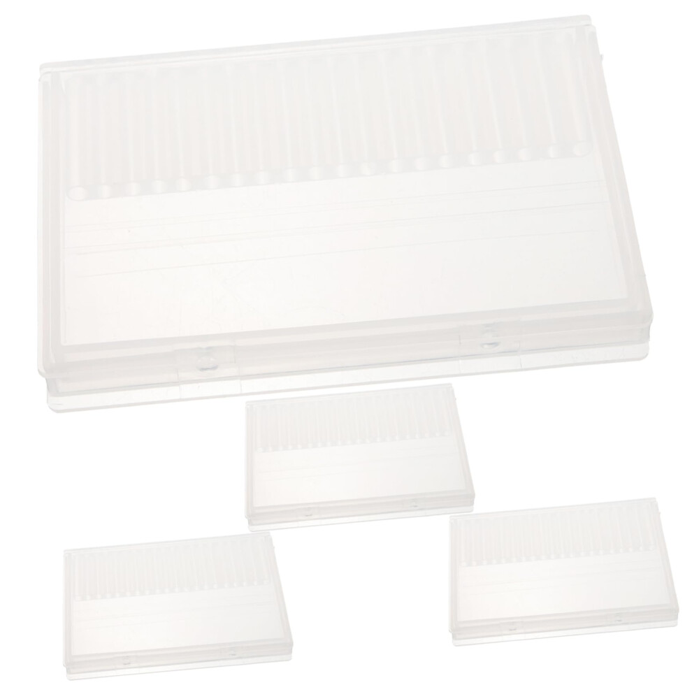 Nail Drill Bit Organizer Box with Quick Access Compartments for Salon and Manicure Tools, 4pcs