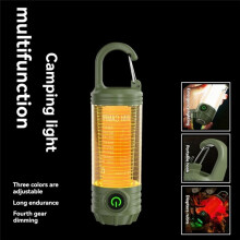 Multifunctional Portable Camping Light Mountaineering Fishing Tent Light Waterproof Hook Emergency Lighting Green