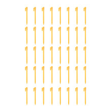 40Pcs Camping Tools Plastic Tent Pegs Nails Sand Ground Stakes Outdoor Camping Tent Awning Yellow Tent Accessories