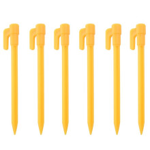 60Pcs Camping Tools Plastic Tent Pegs Nails Sand Ground Stakes Outdoor Camping Tent Awning Yellow Tent Accessories
