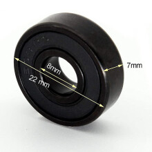 High-Speed 608RS Hybrid Black Ceramic Bearings Skateboard Bearings Ceramic Plastic Arc 608 Bearings